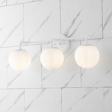 Louis Parisian Globe Metal/Frosted Glass Modern Contemporary LED Vanity